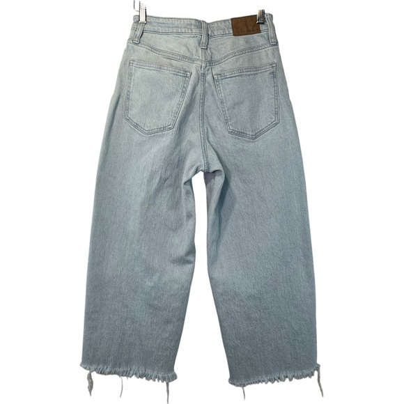 Madewell Jeans Women's‎ Size 26 Curvy Perfect Vintage Wide-Leg Light Blue Crop - Picture 5 of 10